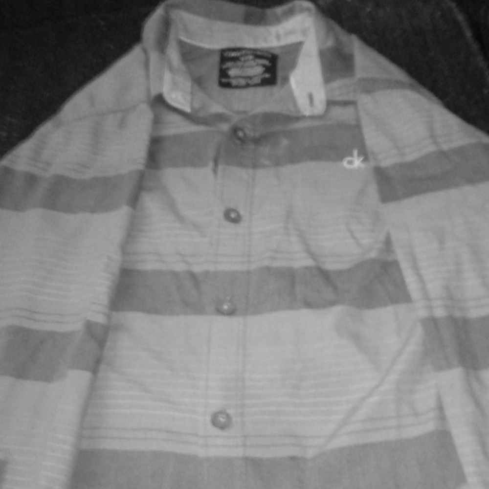 Ck-calvin Klein jeans buttom up grey shirt long sl